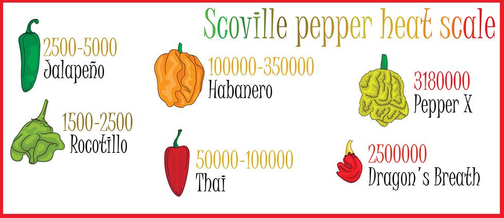 Scoville measurement for hotness